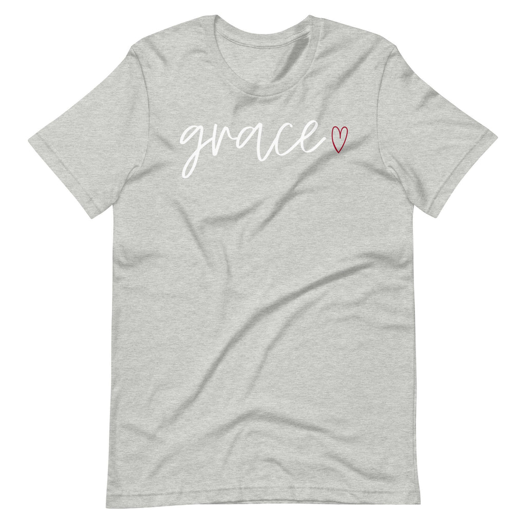 Grace With Heart Minimalist Shirt, Christian Shirts for Women