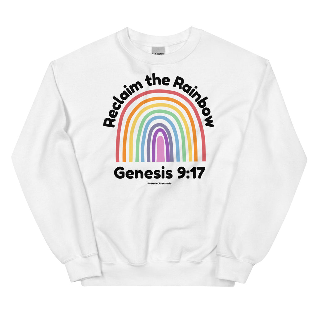 Reclaim the Rainbow Crewneck Sweatshirt, Christian Rainbow Sweatshirt