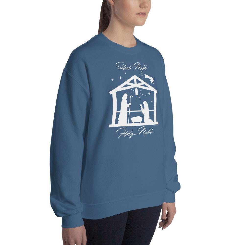 Silent Night Holy Night Christmas Crewneck Sweatshirt