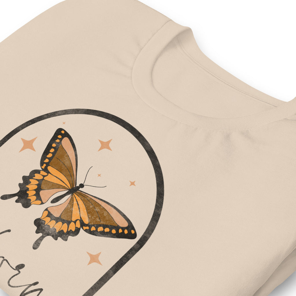 Transformed By God’s Love Butterfly Shirt, Retro Christian Shirts for Her, Christian Gifts for Her