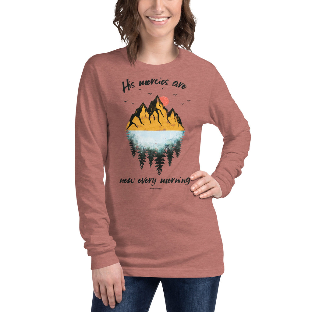 His Mercies Are New Every Morning Long Sleeve Christian Tee