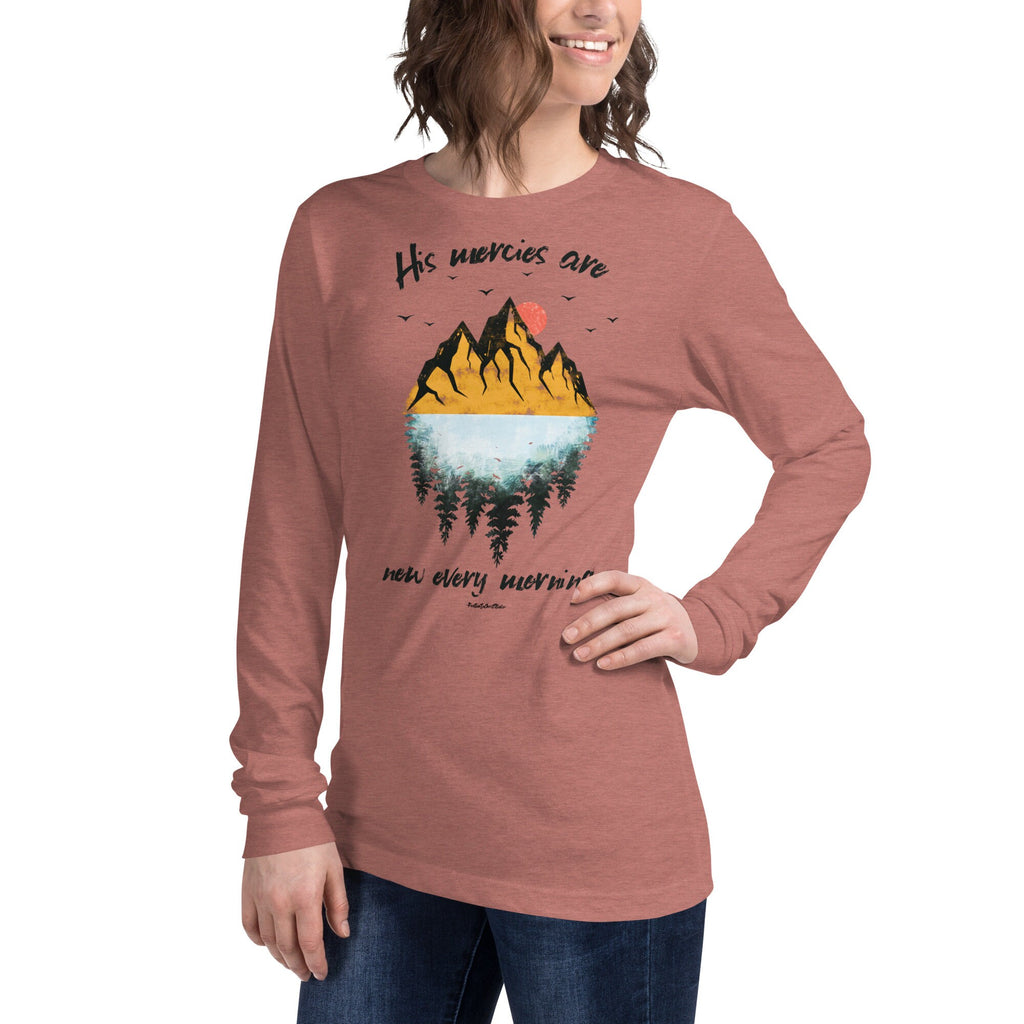 His Mercies Are New Every Morning Long Sleeve Christian Tee