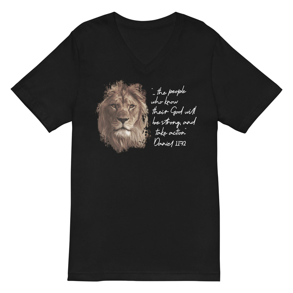 Daniel 11:32 Shirt, Lion Head Bible Verse V Neck Shirt, Christian Shirts, Christian Gifts for Her, Conservative Shirt