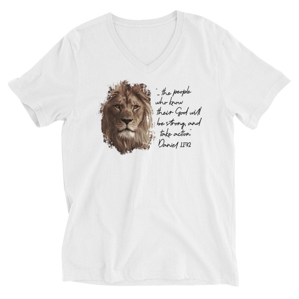 Daniel 11:32 Shirt, Lion Head Bible Verse Shirt, Christian Shirts, Christian Gifts for Her, Conservative Shirt