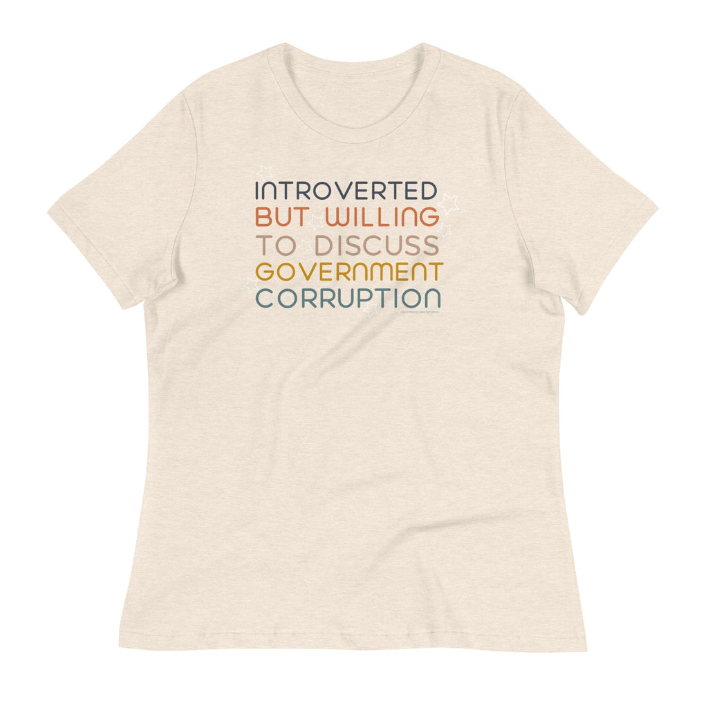 Introverted But Willing To Discuss Government Corruption Shirt, Funny Conservative Introvert Shirt for Her, Do Not Comply Protest Shirt