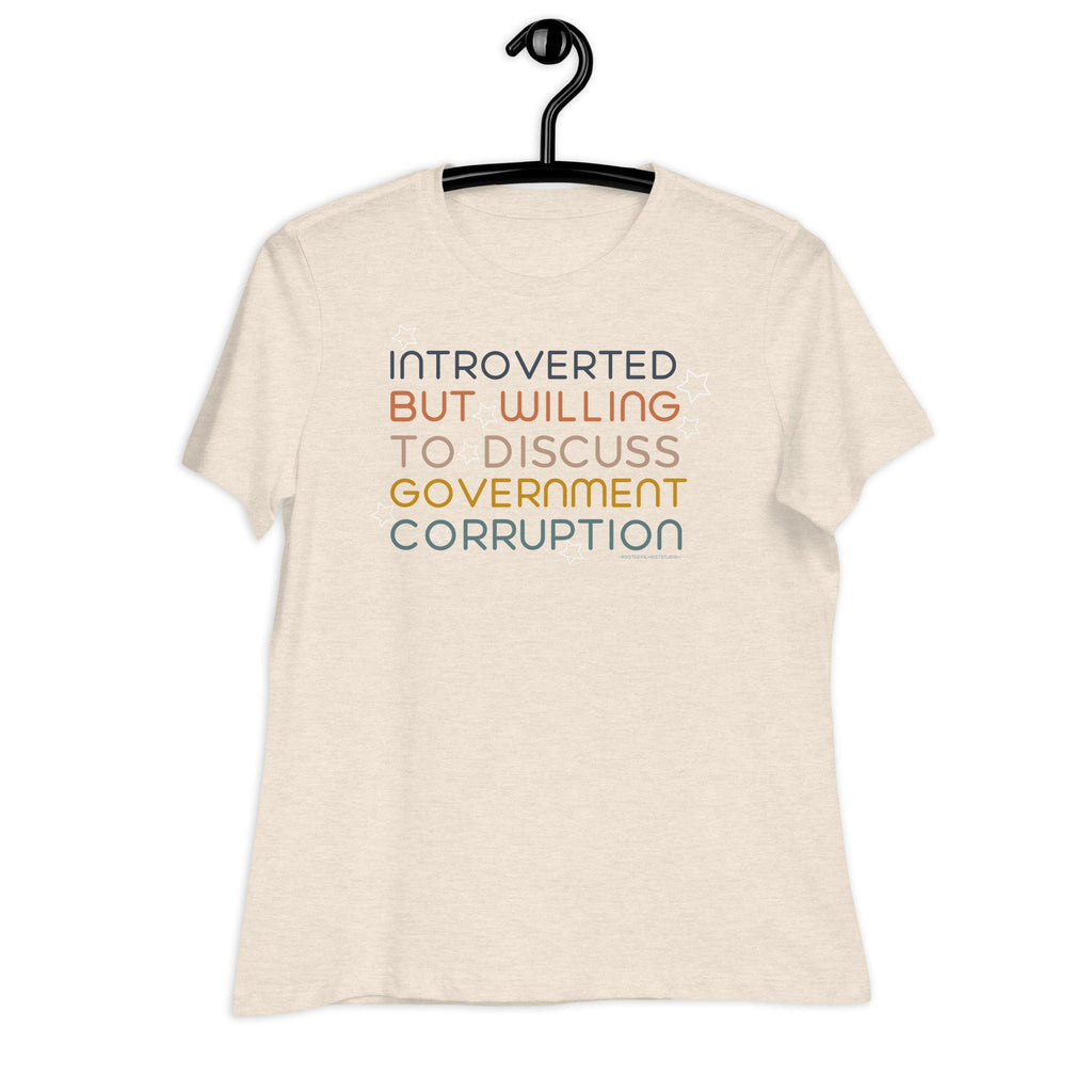 Introverted But Willing To Discuss Government Corruption Shirt, Funny Conservative Introvert Shirt for Her, Do Not Comply Protest Shirt