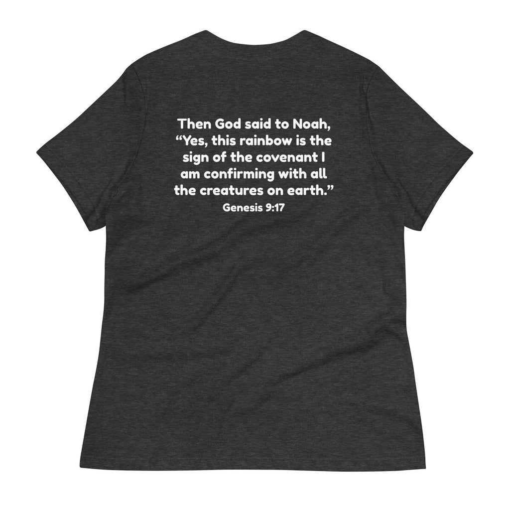 Reclaim the Rainbow Shirt With Back Text, Genesis 9:17 Christian Rainbow Shirt, Christian Shirts for Women, Conservative Shirt