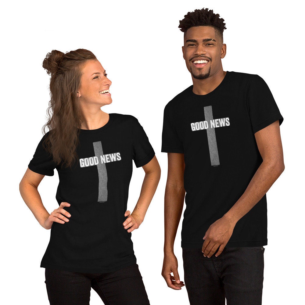 Good News Cross Shirt, Christian Shirts for Men, Christian Father’s Day Gift, Christian Shirts for Dad, Christian Shirts for Teens