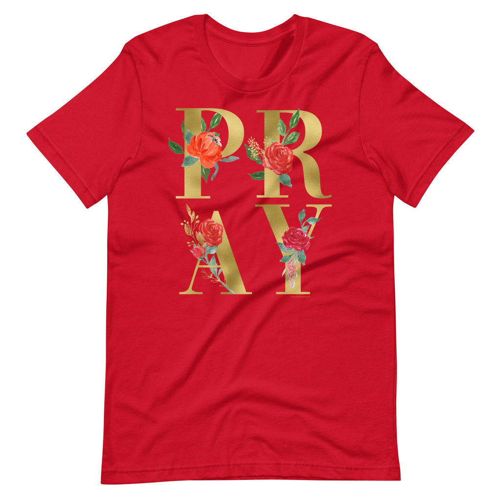 PRAY Floral Christian Shirt for Women, Christian Mother’s Day Gift for Mom, Christian Gifts for Her, Witness Wear