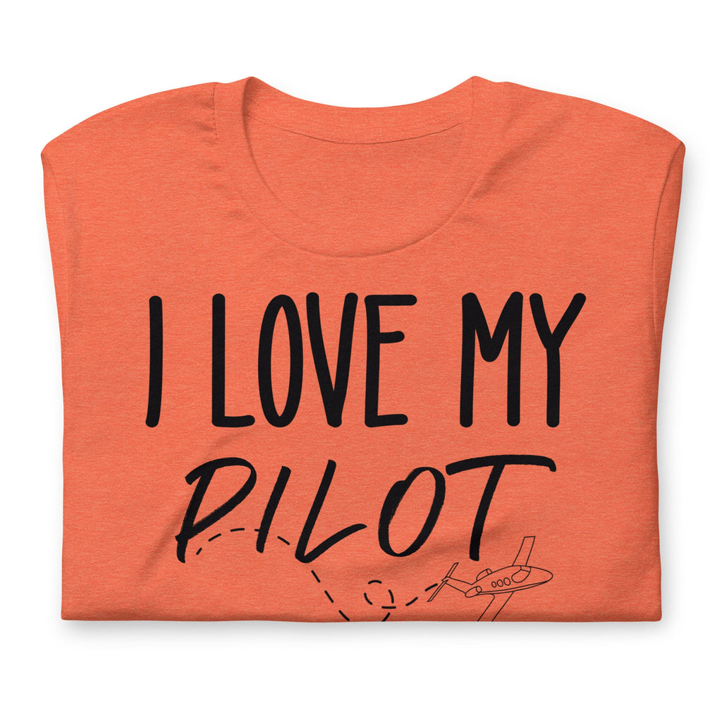 I Love My Pilot Shirt, Pilot Wife Shirt, Pilot Girlfriend Shirt, Pilot Mom Shirt, Aviation Shirt