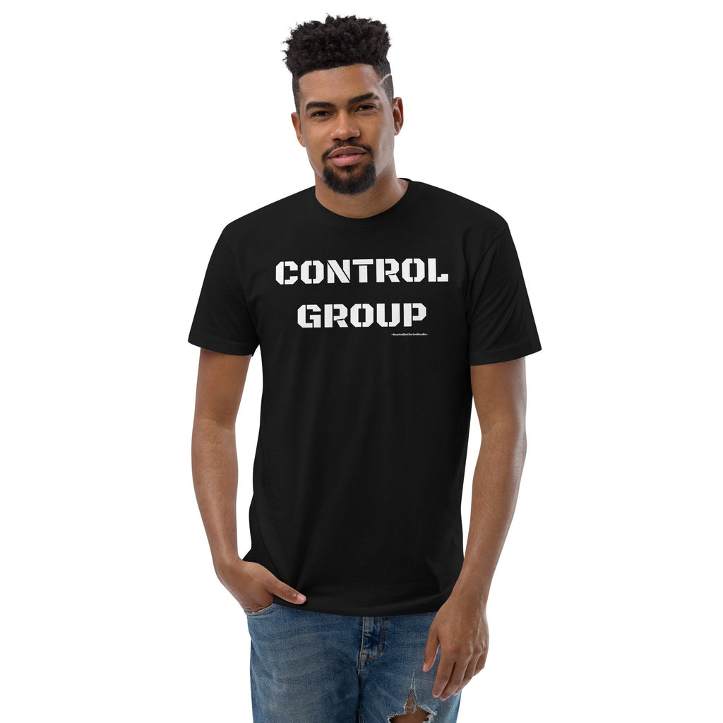 Control Group Men’s Fitted Shirt, Conservative Protest Shirt, Medical Freedom Shirt for Him