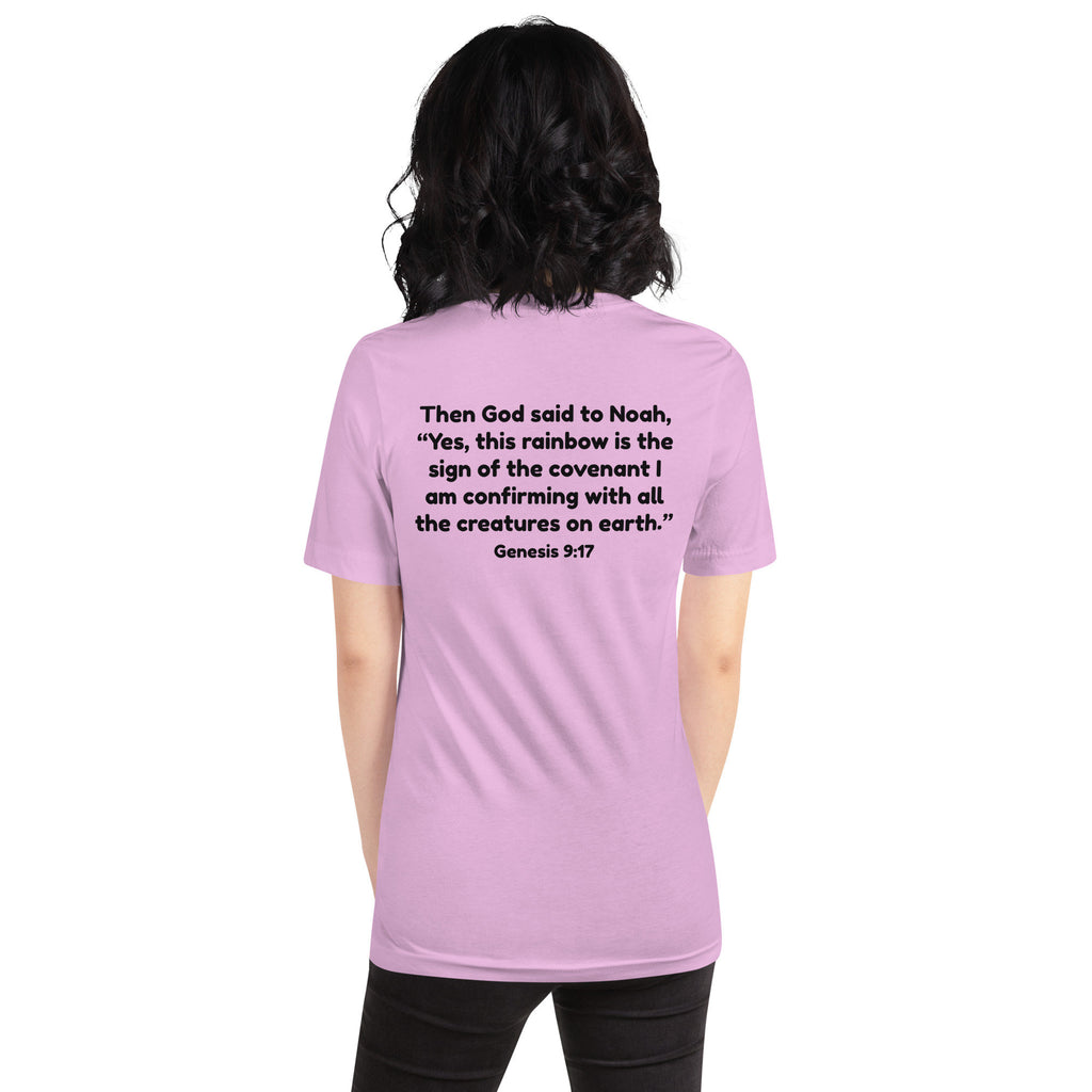 Reclaim the Rainbow Shirt with Back Print, Genesis 9:17 Christian Shirts for Women, Conservative Christian Gifts, Christian Rainbow