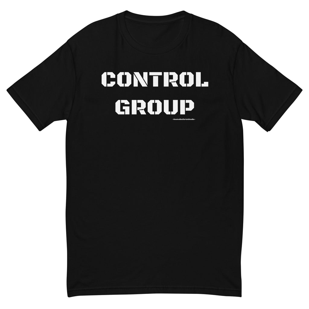 Control Group Men’s Fitted Shirt, Conservative Protest Shirt, Medical Freedom Shirt for Him