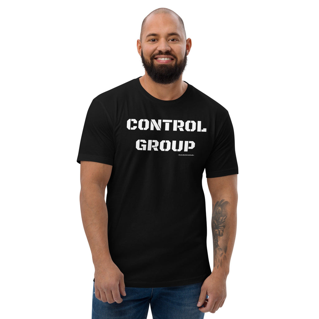 Control Group Men’s Fitted Shirt, Conservative Protest Shirt, Medical Freedom Shirt for Him