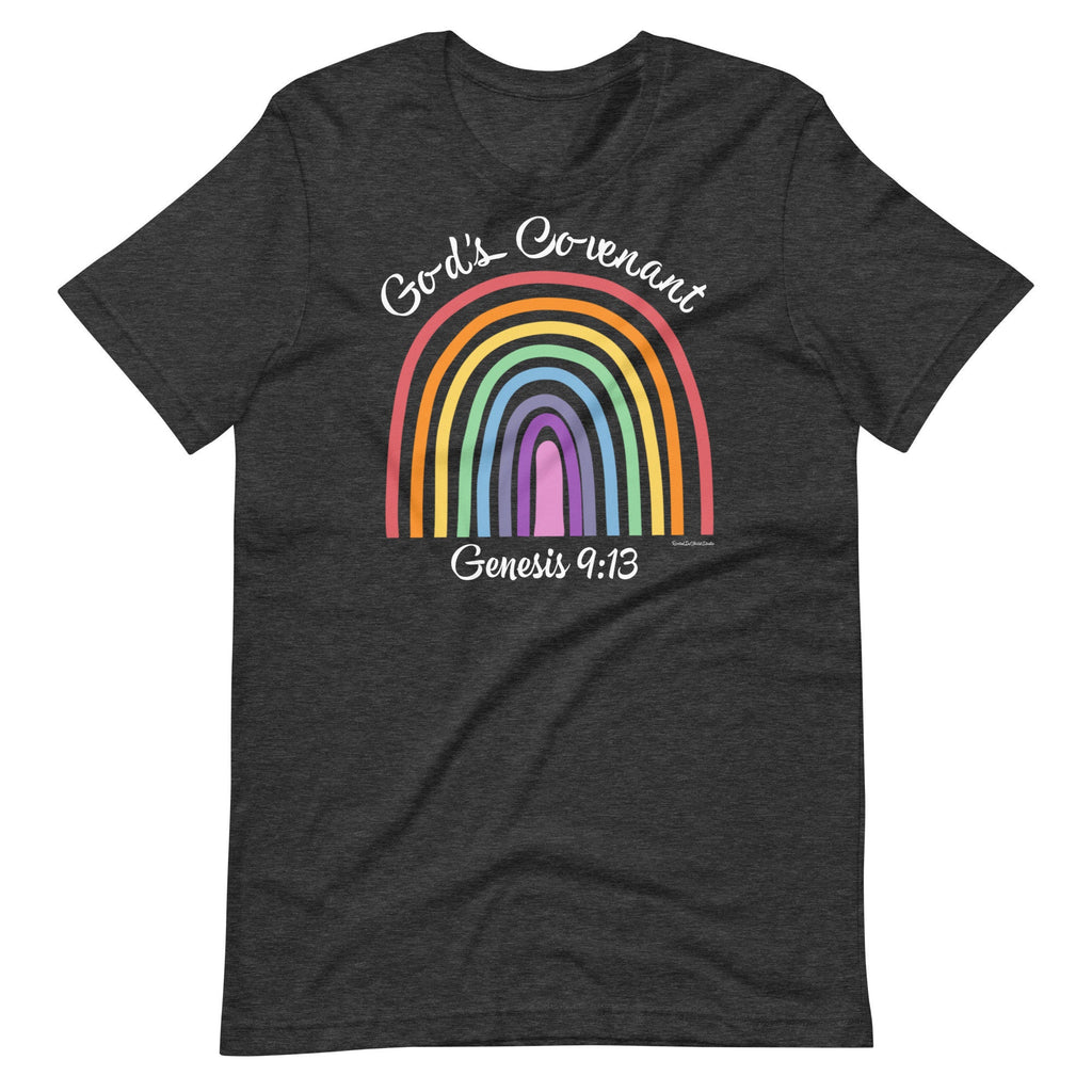 God’s Covenant Genesis 9:13 Christian Rainbow Shirt, Back Print Bible Verse T Shirt, Christian Shirts for Women