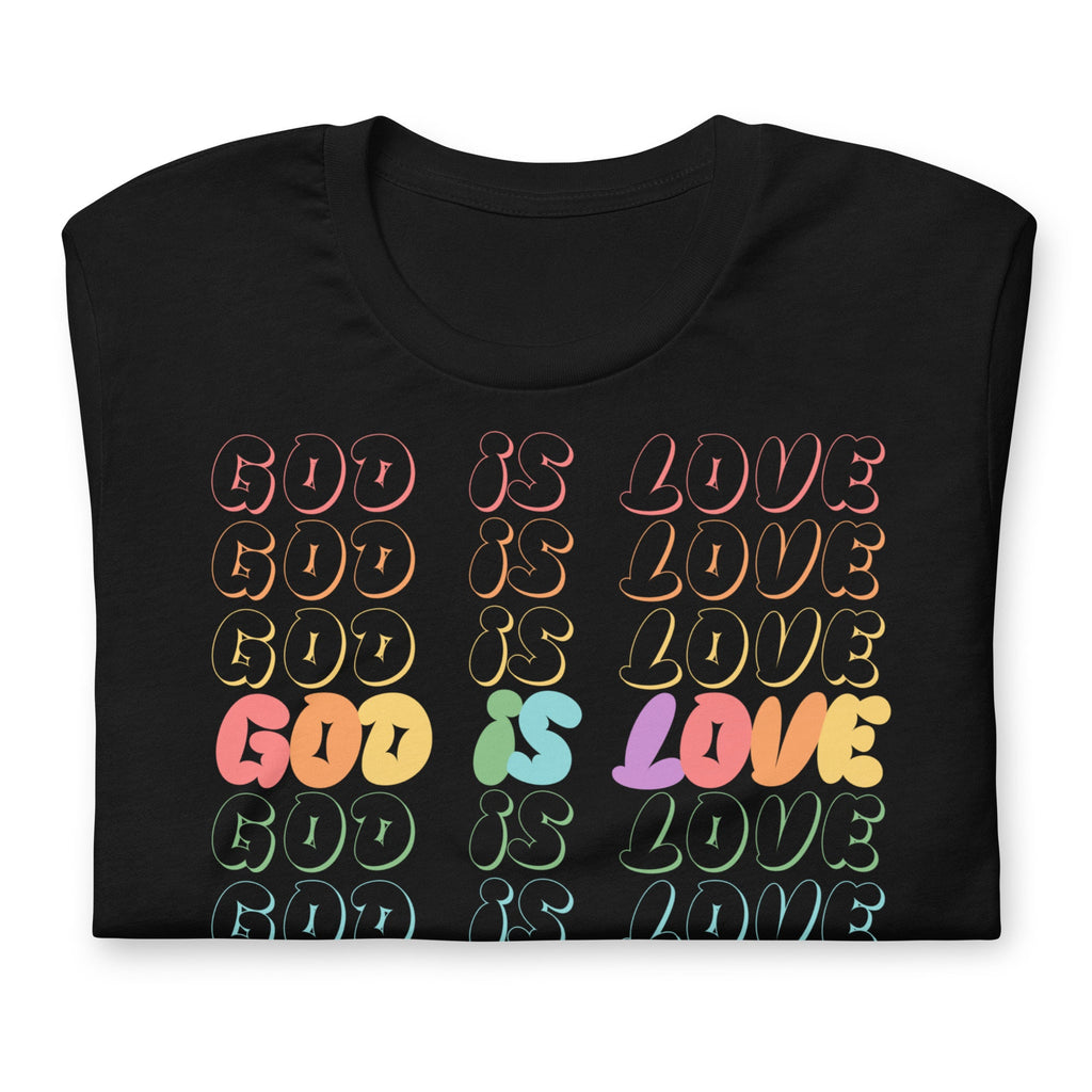 God Is Love 1 John 4:16 Christian Rainbow Shirt, Christian Bible Verse T Shirts