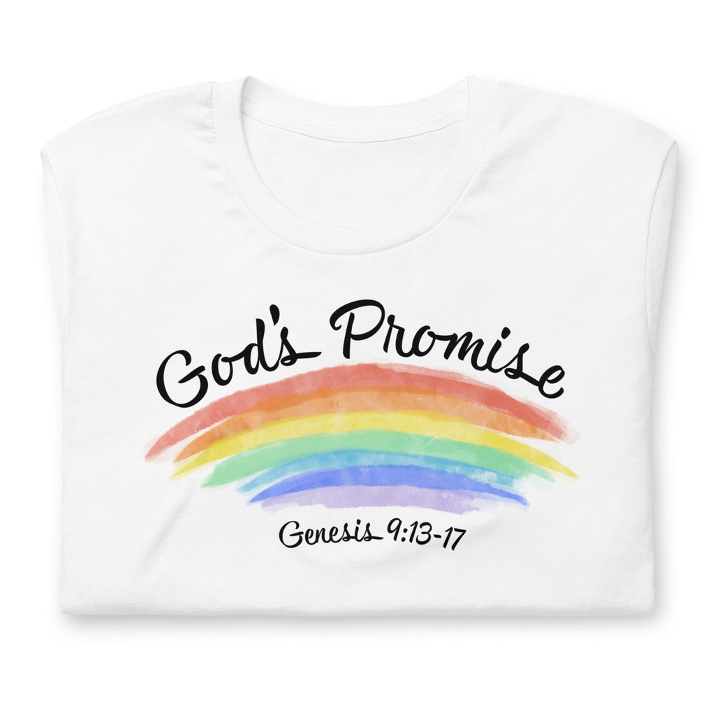 God’s Promise Genesis 9:13-17 Christian Rainbow Shirt for Women, Seven Color Rainbow Shirt