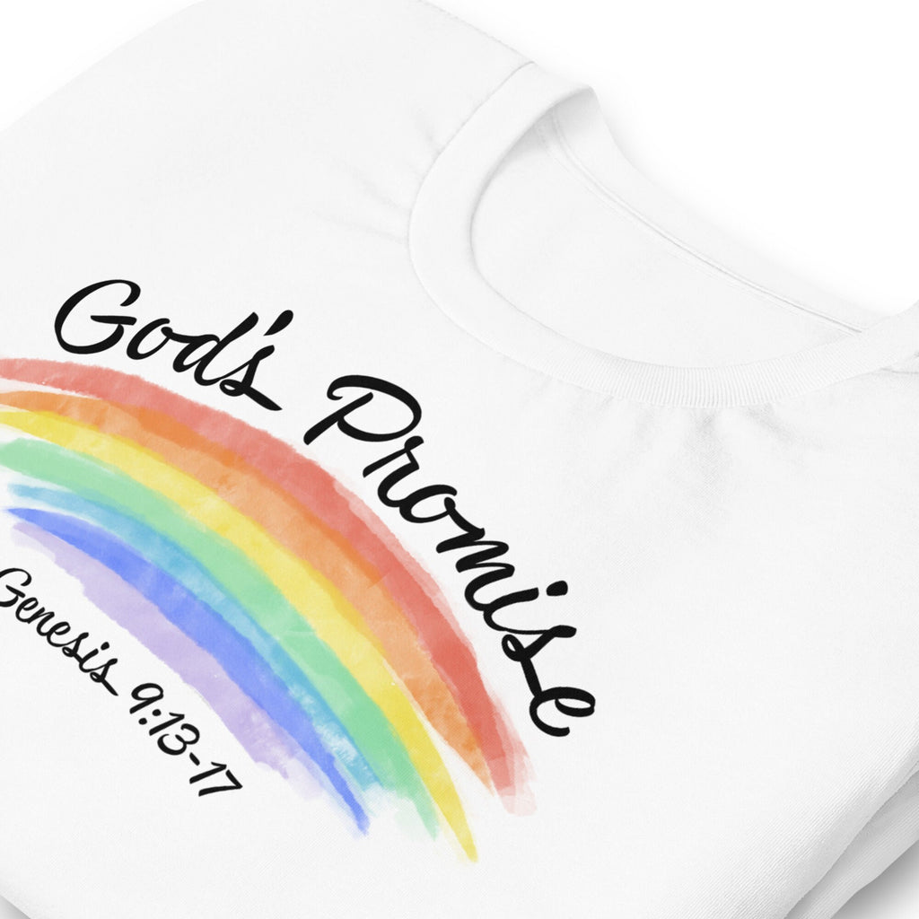 God’s Promise Genesis 9:13-17 Christian Rainbow Shirt for Women, Seven Color Rainbow Shirt