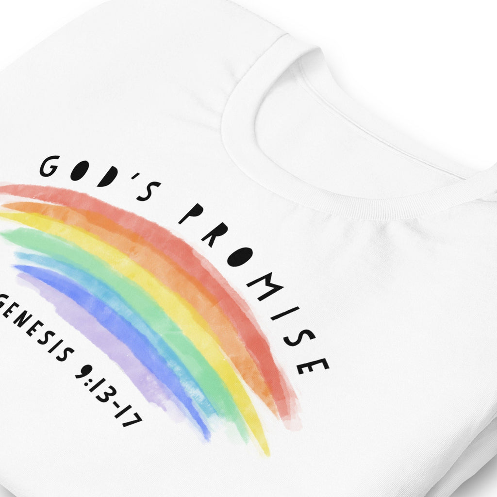 God’s Promise Genesis 9:13-17 Christian Seven Color Rainbow, Christian Rainbow Shirts for Women