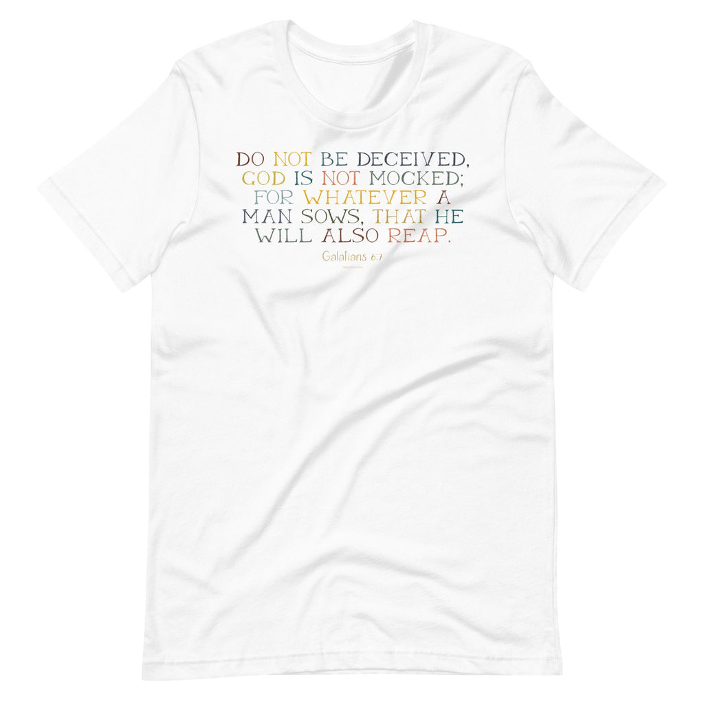 Do Not Be Deceived Galatians 6:7 Bible Verse T Shirt, Christian Shirts for Women