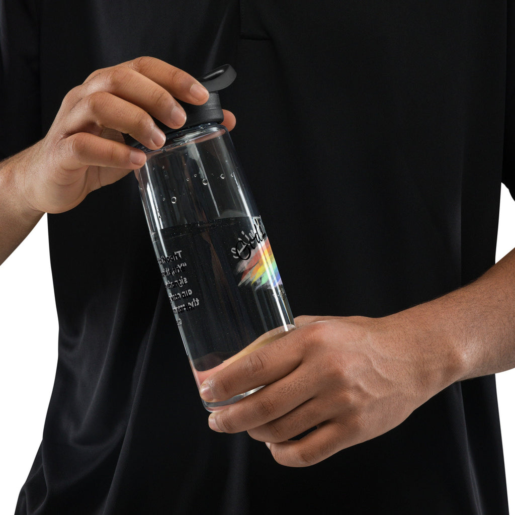 Reclaim the Rainbow Sports Water Bottle with Bible Verse