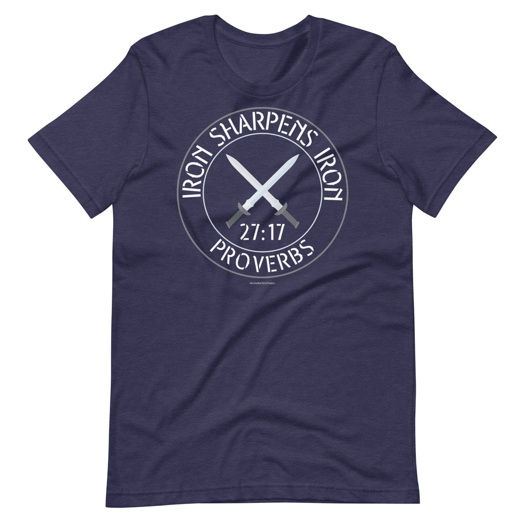 Iron Sharpens Iron Proverbs 27:17 Christian Shirt for Men, Christian Fathers Day Gift, Graduation Gift for Christians