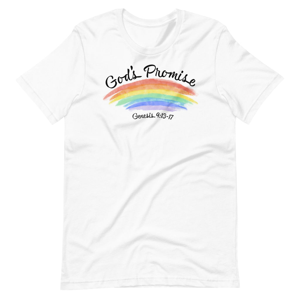 God’s Promise Genesis 9:13-17 Christian Rainbow Shirt for Women, Seven Color Rainbow Shirt