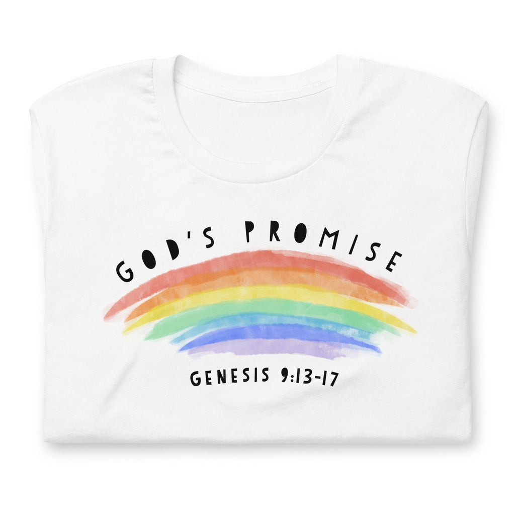 God’s Promise Genesis 9:13-17 Christian Seven Color Rainbow, Christian Rainbow Shirts for Women