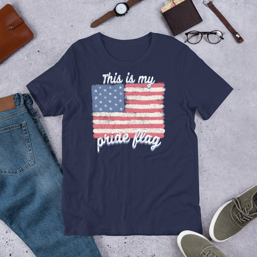 This Is My Pride Flag Shirt, USA, Patriotic American Flag Shirt, Fourth of July T Shirt