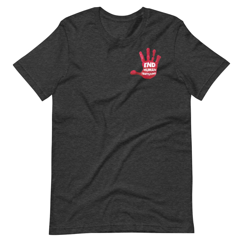 End Human Trafficking Life Is Precious T Shirt with Hand Print, Human Rights Freedom Shirt