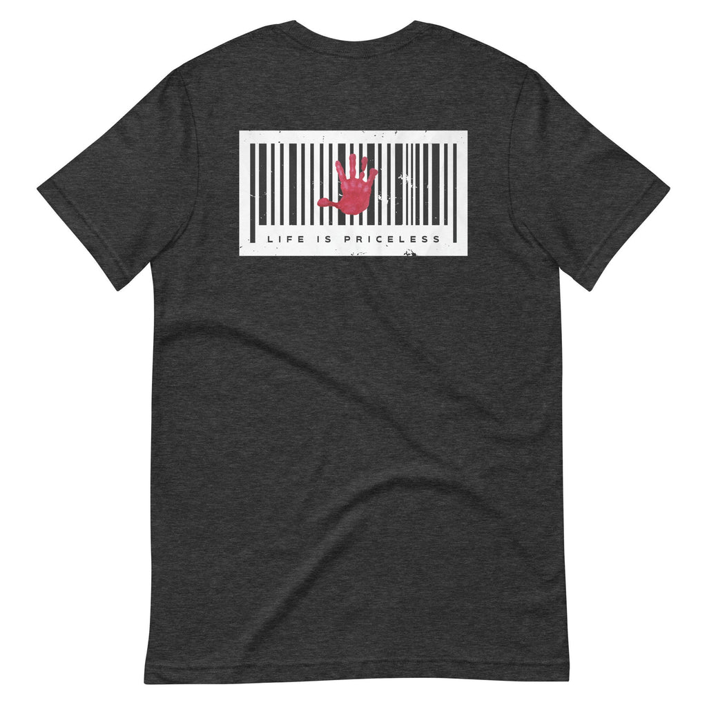 End Human Trafficking Life Is Precious T Shirt with Hand Print, Human Rights Freedom Shirt