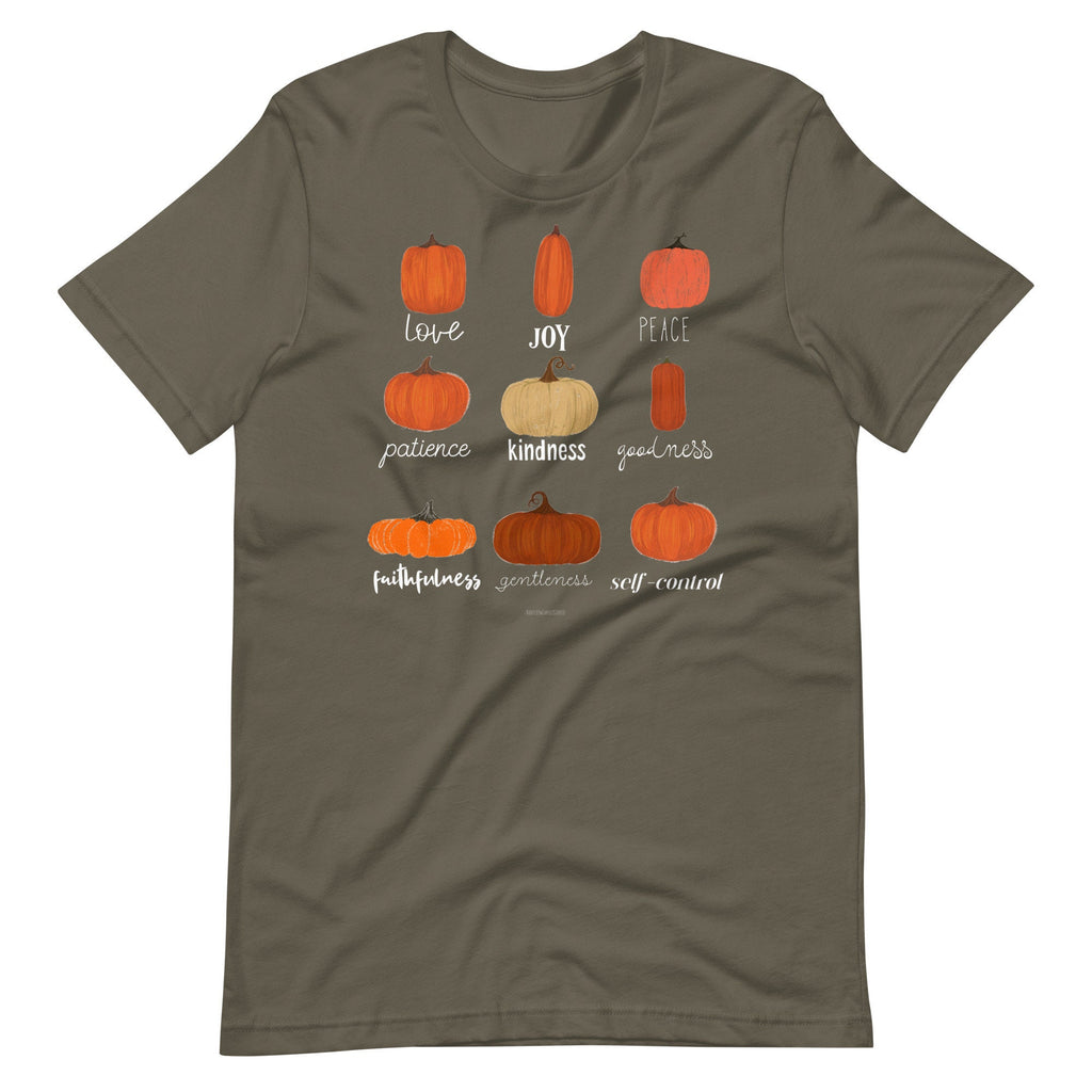 Fruit of the Spirit Pumpkin Shirt, Christian Autumn Shirts for Women, Fall T-Shirts for Her