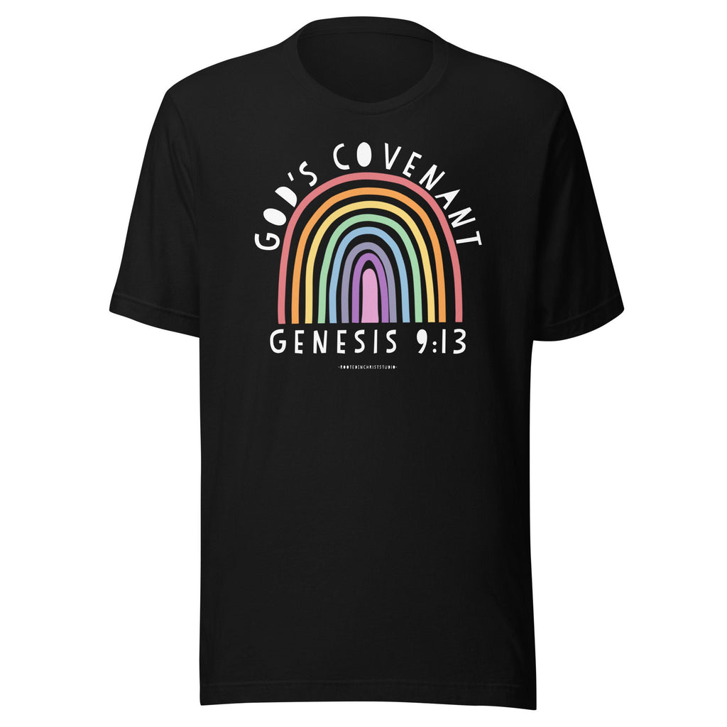 God’s Covenant Genesis 9:13 Shirt With Back Print, Christian Shirts, Genesis T Shirt, Christian Rainbow Tees, Bible Verse Church Shirt