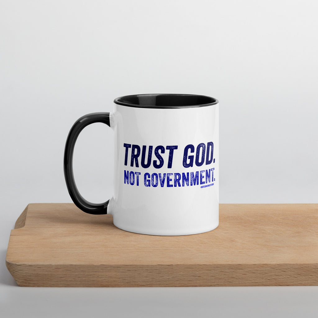 Trust God Not Government Mug, Conservative Ceramic Coffee Mug, Christian Republican Mug