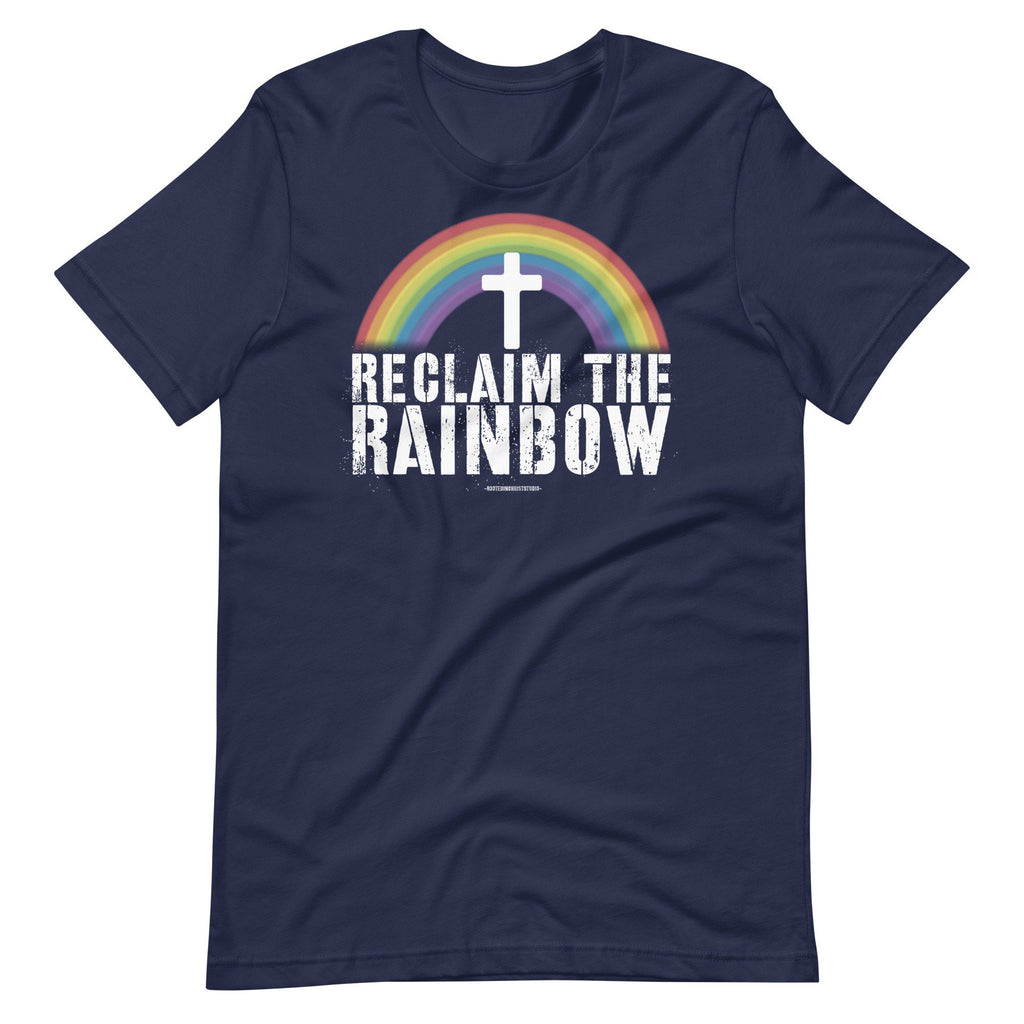 Reclaim the Rainbow Shirt with Cross, Christian Rainbow T-Shirt