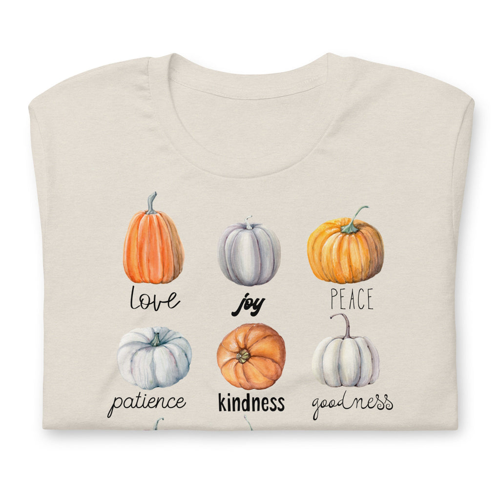 Fruit of the Spirit Pumpkin Shirt for Women, Christian Bible Verse Fall Shirts for Her