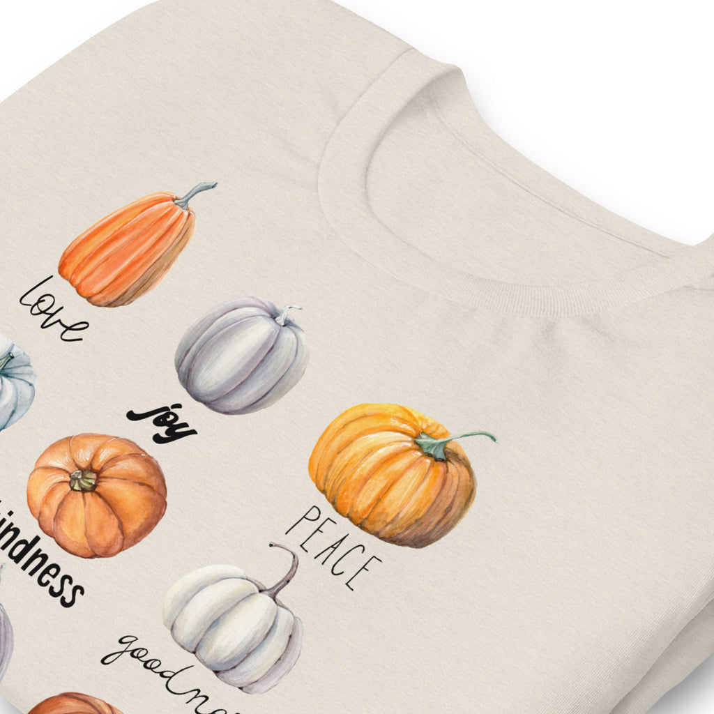 Fruit of the Spirit Pumpkin Shirt for Women, Christian Bible Verse Fall Shirts for Her