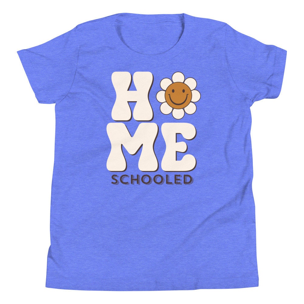 Home Schooled Flower Youth Shirt, Homeschool T Shirt for Girls