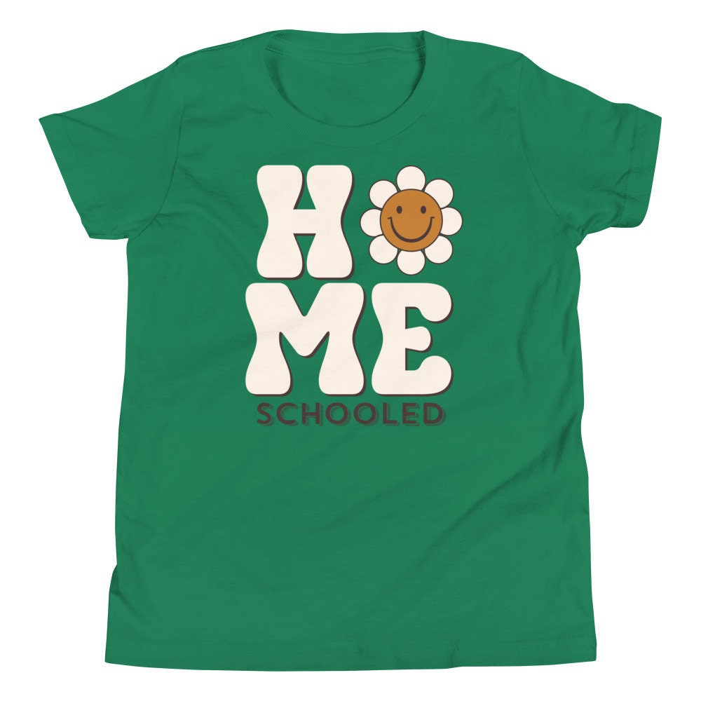 Home Schooled Flower Youth Shirt, Homeschool T Shirt for Girls