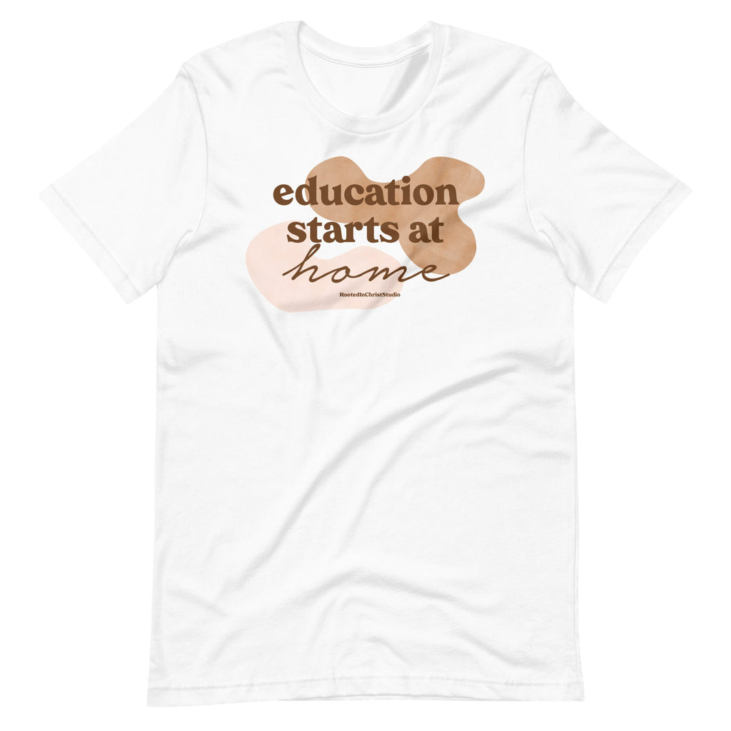 Education Starts At Home Shirt, Homeschool Mom Shirts, Home Education T-Shirt