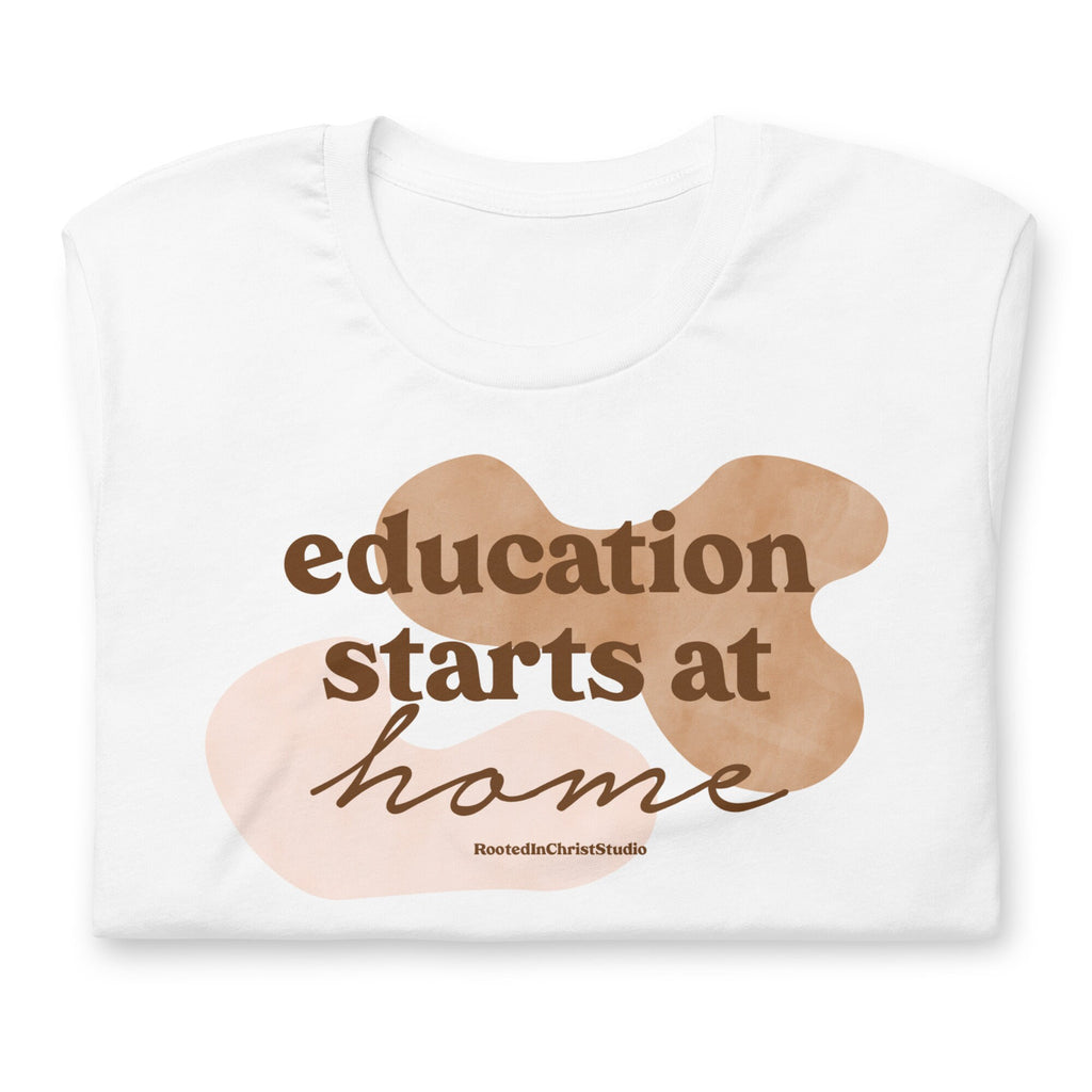 Education Starts At Home Shirt, Homeschool Mom Shirts, Home Education T-Shirt