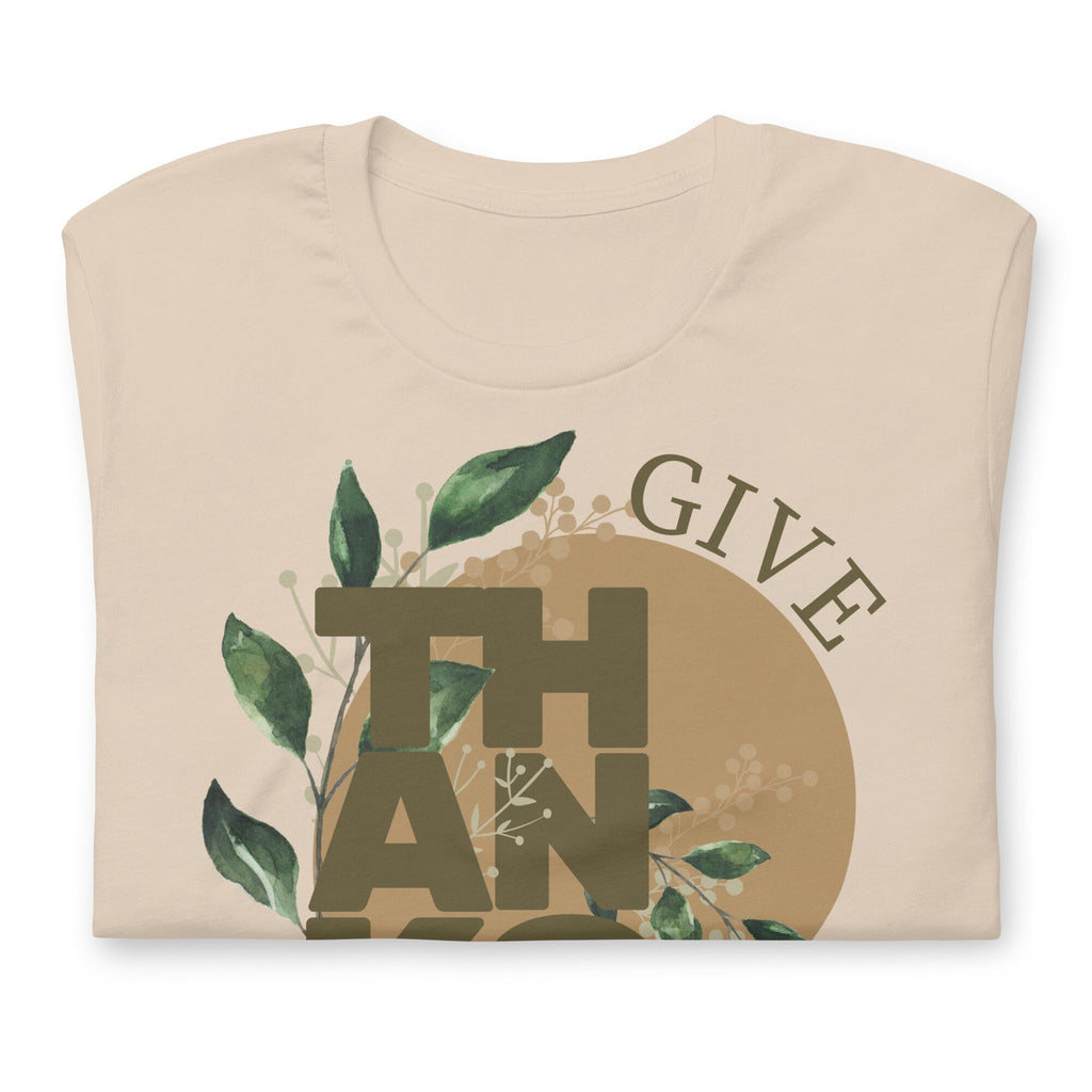 Give Thanks Shirt, Give Thanks Autumn T Shirt for Women, Fall Thanksgiving Shirts for Women