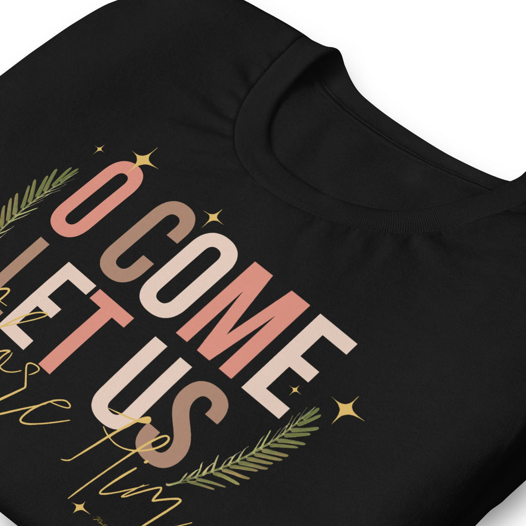 Oh Come Let Us Adore Him, Christian Christmas Shirt, Christmas T-Shirts for Women