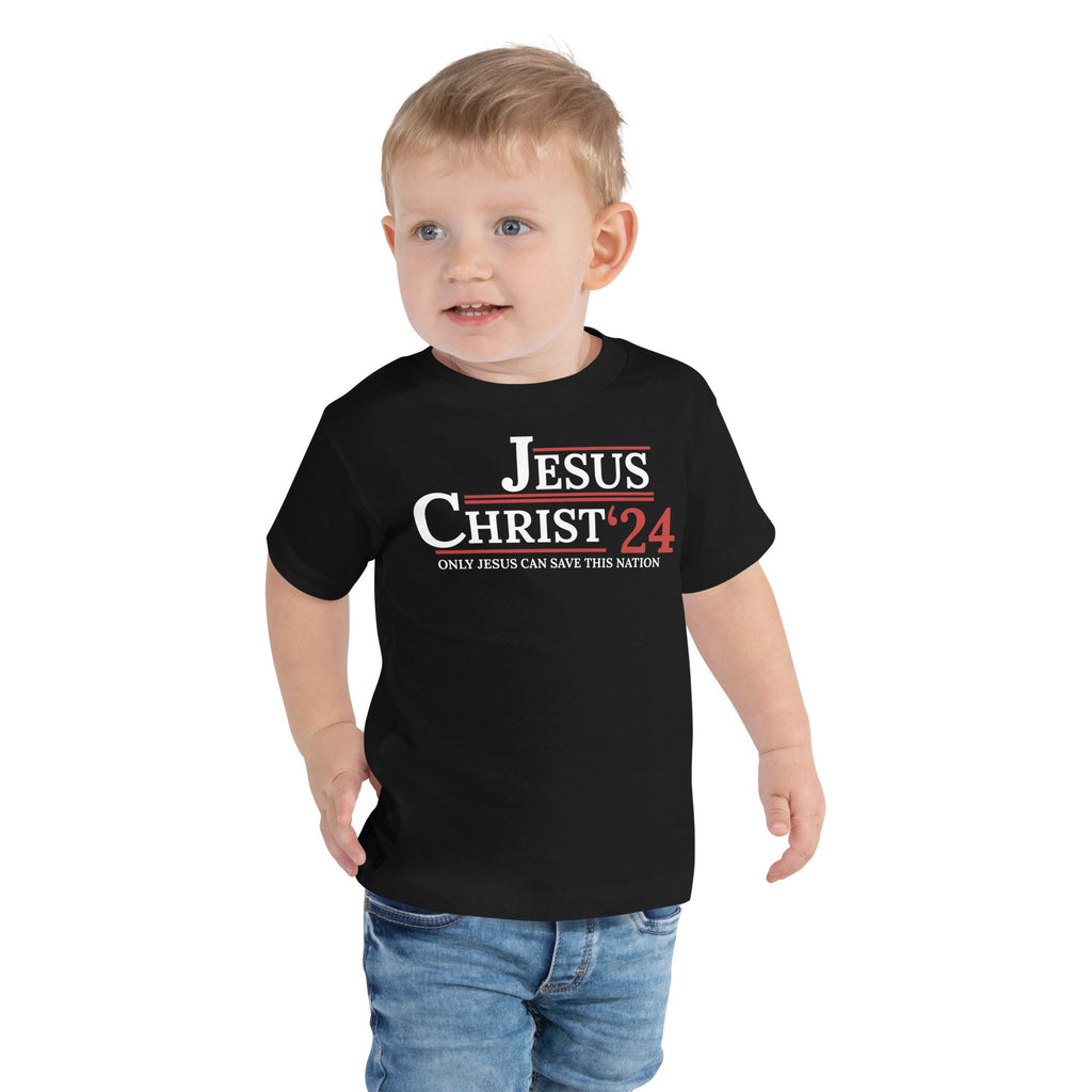 Jesus Christ ‘24: Only Jesus Can Save This Nation Toddler Shirt, Christian Shirts for Toddlers