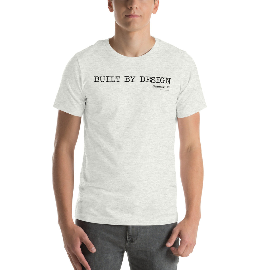 Built By Design Shirt, Genesis 1:27 Bible Verse T-Shirt, Minimalist Christian Shirt for Her, for Him