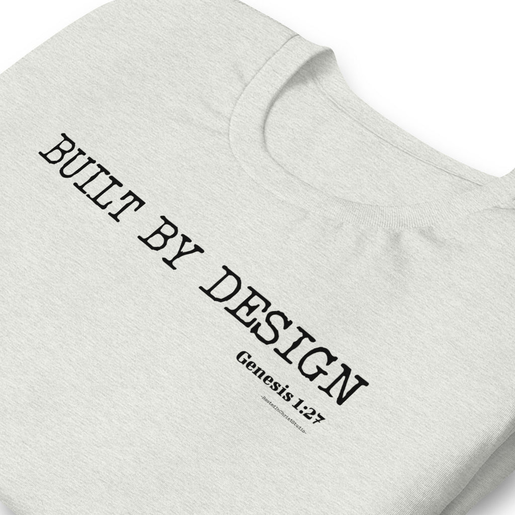 Built By Design Shirt, Genesis 1:27 Bible Verse T-Shirt, Minimalist Christian Shirt for Her, for Him