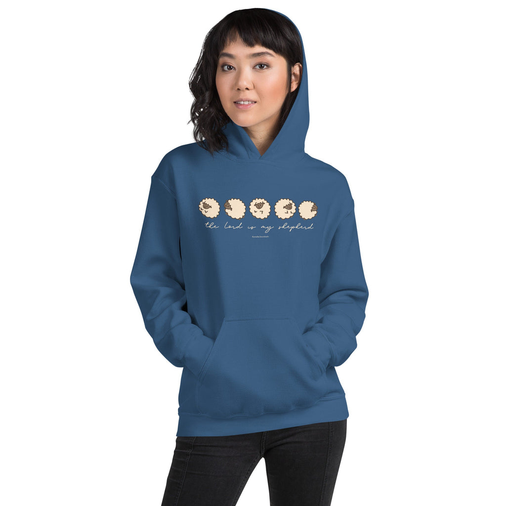 The Lord Is My Shepherd Hoodie, Cute Christian Hooded Sweatshirt with Sheep, Christian Hoodies for Women