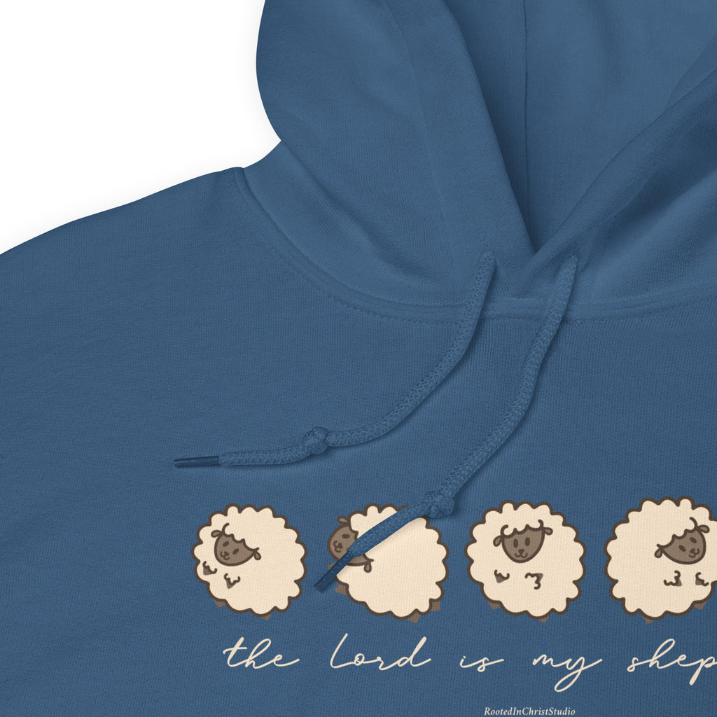 The Lord Is My Shepherd Hoodie, Cute Christian Hooded Sweatshirt with Sheep, Christian Hoodies for Women