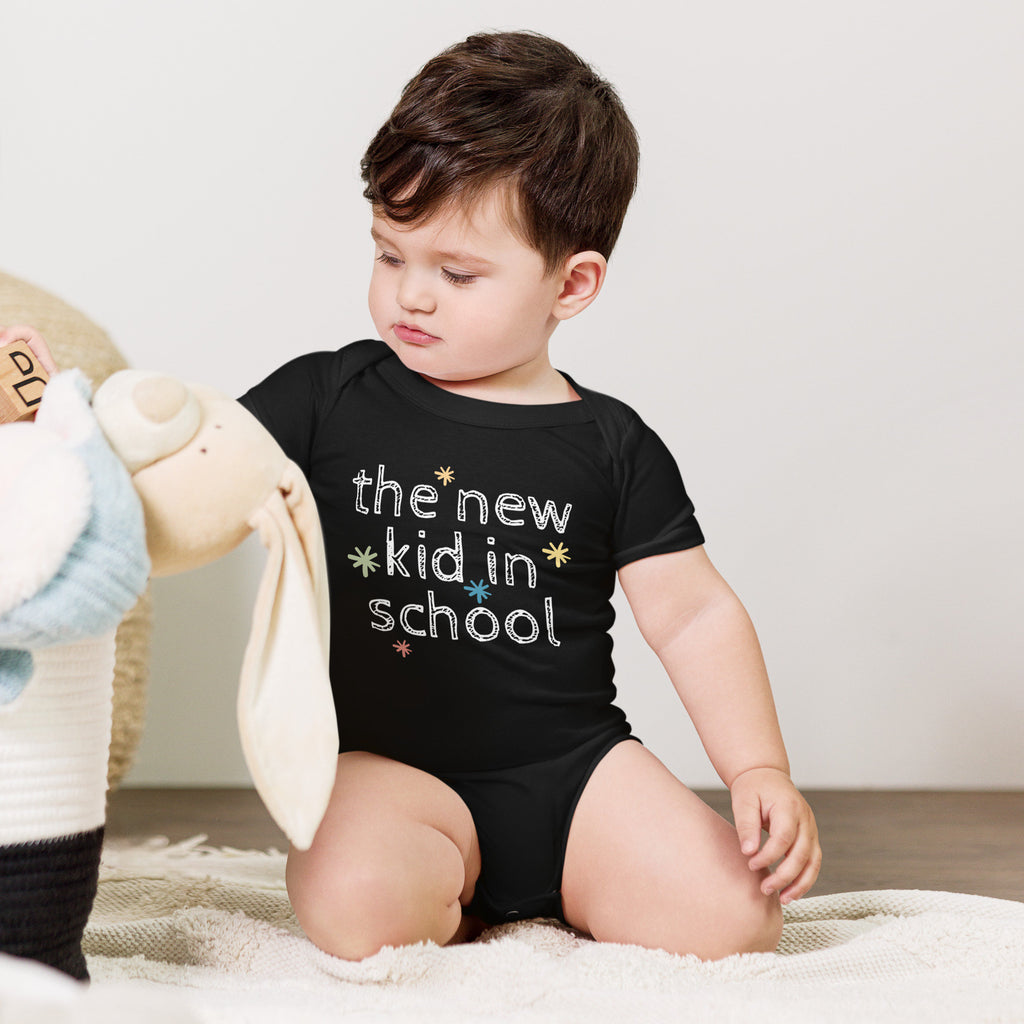 The New Kid In School Baby short sleeve one piece, Homeschool Family Gifts